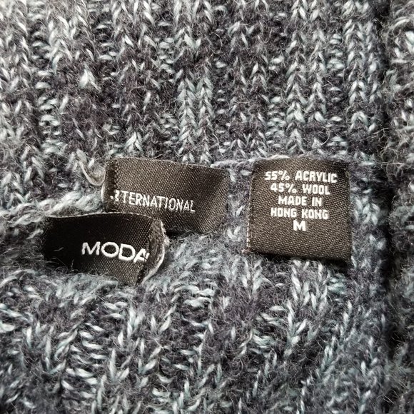 Moda International sweater Medium toggle button long cardigan duster knit Y2K - Picture 11 of 12